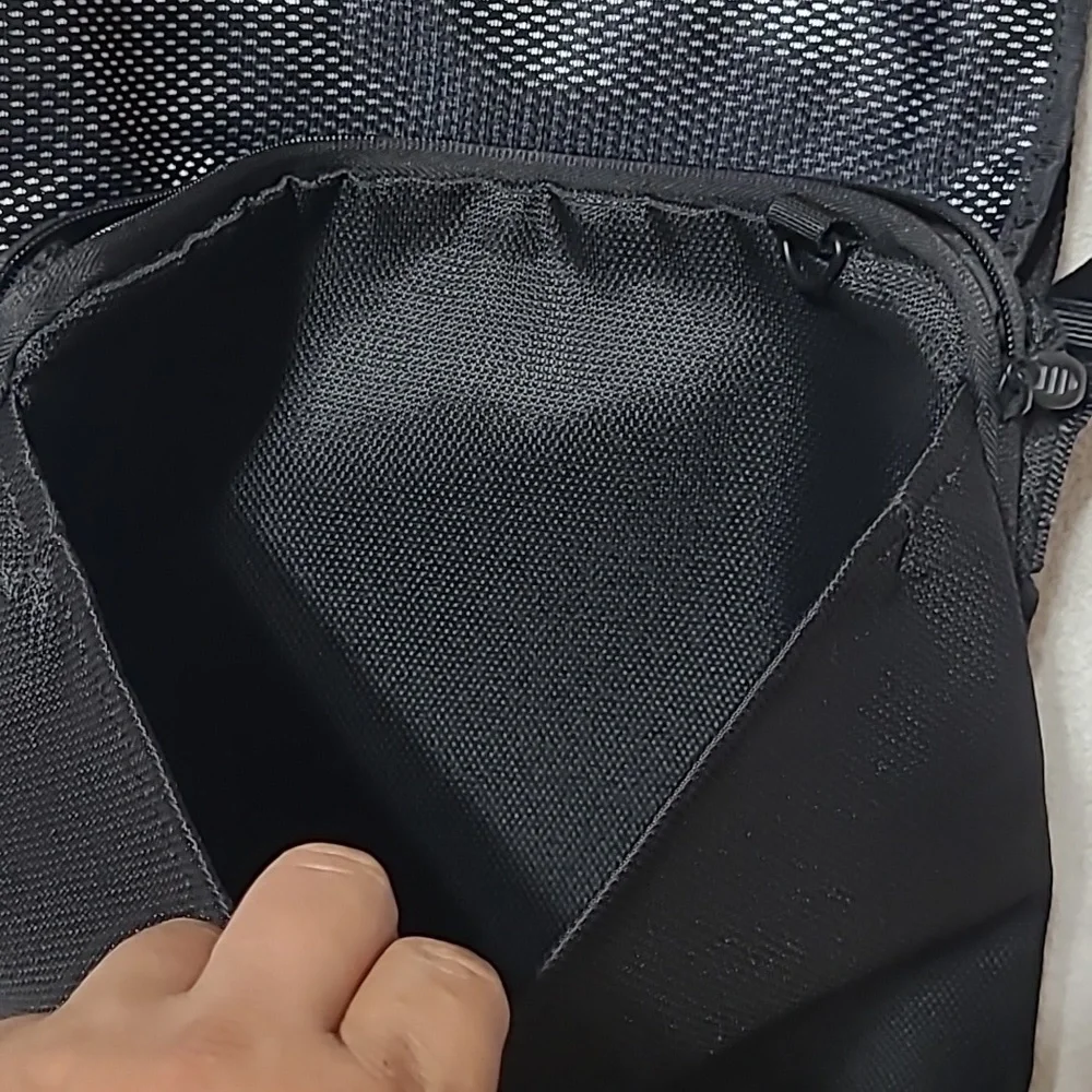 TUMI Alpha Flap Body Bag Black In Canvas Material